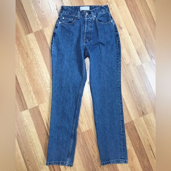 New EVERLANE The Curvy 90s Cheeky Straight Jean Button Fly Organic Cotton Sz 25 - Picture 2 of 12